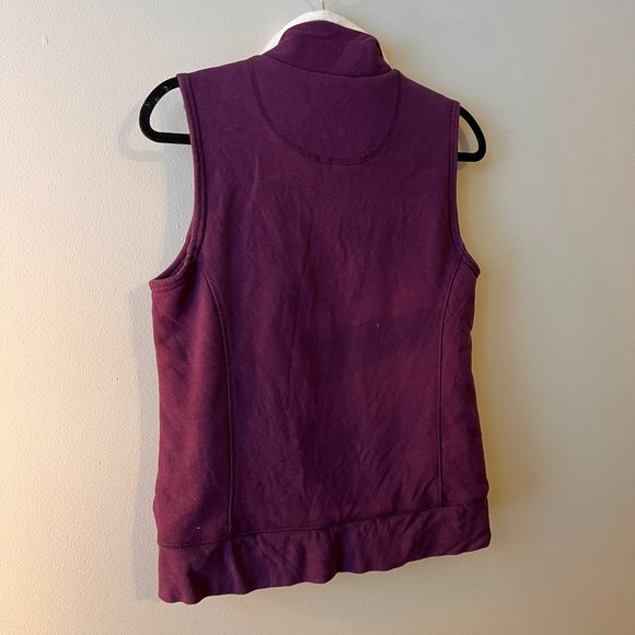 L.L. Bean Purple Full Zip Up Sweater Vest With Pockets Super Soft Size S - Picture 4 of 5